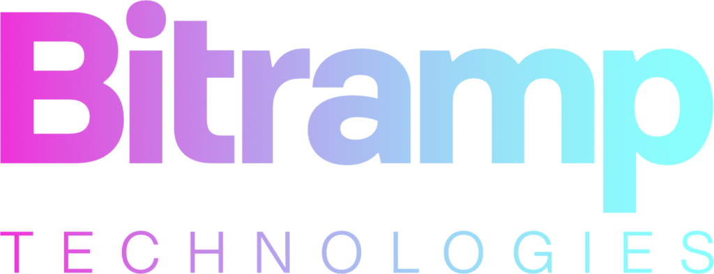 Gradient purple and blue logo of Bitramp Technologies.